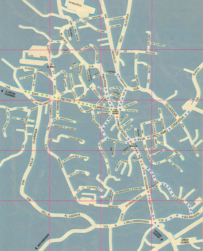 La mappa delle processioni del Santo