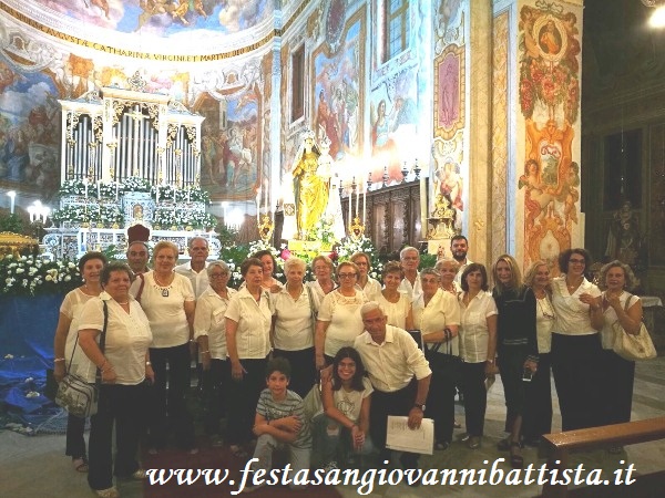 15/07/2017. Il Gruppo Confraternale 'S.Giovanni Battista' invitato ad animare la Solenne Celebrazione Eucaristica Vigilare della Festa della Madonna del Carmelo a Pedara.