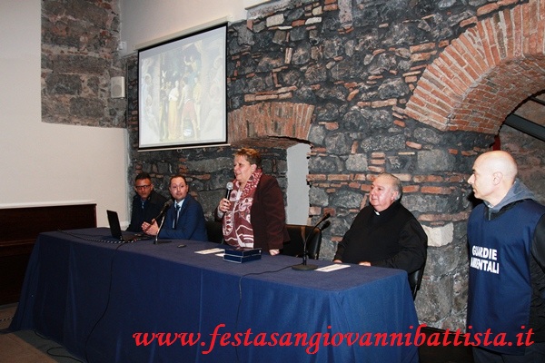 16/01/2018. Alcuni momenti della conferenza svoltasi presso il Museo Diocesano di Catania.