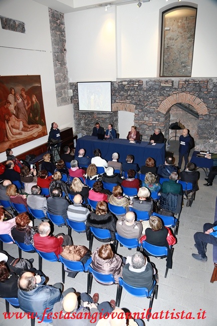 16/01/2018. Alcuni momenti della conferenza svoltasi presso il Museo Diocesano di Catania.