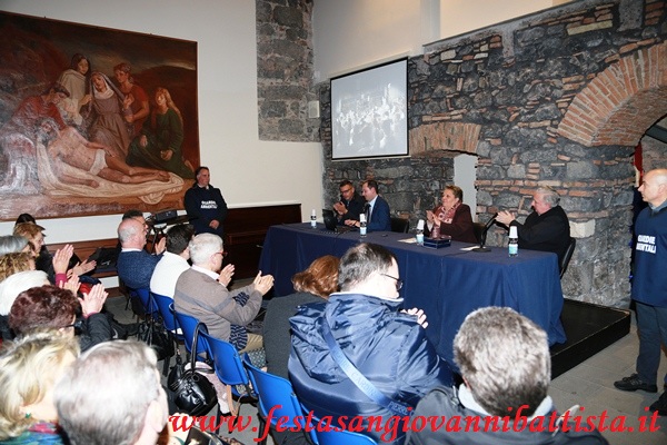 16/01/2018. Alcuni momenti della conferenza svoltasi presso il Museo Diocesano di Catania.
