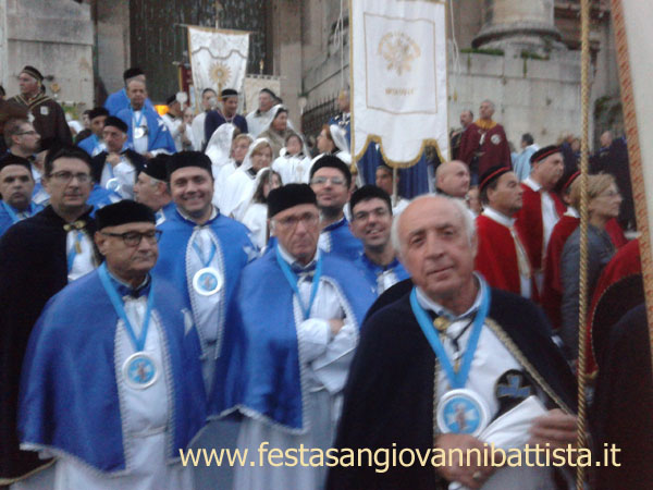 23/11/2014. I confrati della Confraternita di San Giovanni Battista di San Giovanni Galermo.