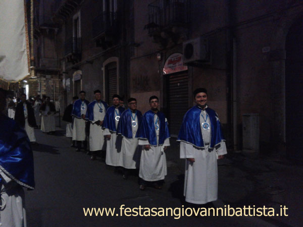 23/11/2014. Alcuni confrati della Confraternita di San Giovanni Battista di San Giovanni Galermo.