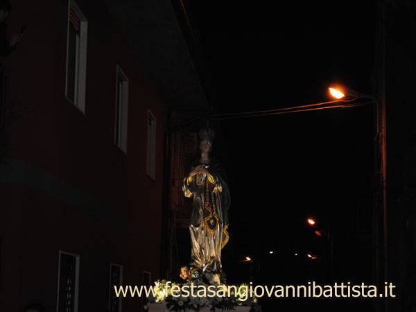 08/12/2015. Particolare della statua in processione.