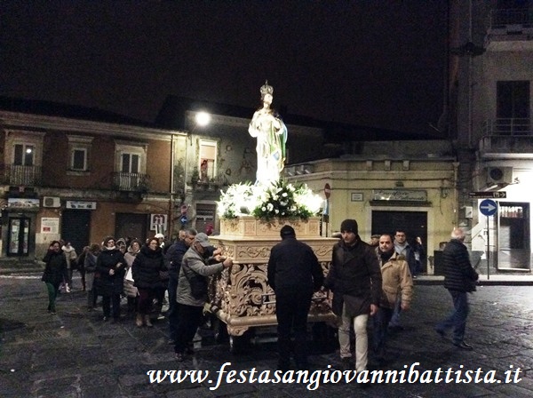 08/12/2016. Particolare del Fercolo dotato di ruote.