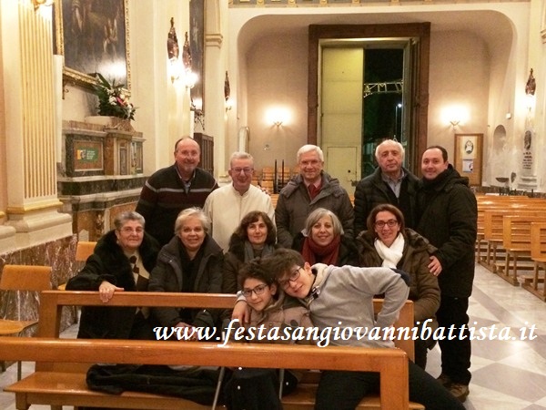 08/12/2016. Padre Giuseppe Catalfo insieme ad alcuni Confrati della Confraternita San Giovanni Battista.