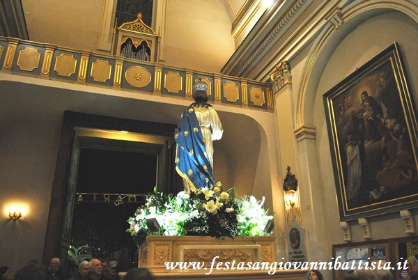 08/12/2016. La bellissima statua dell'Immacolata ritorna in Chiesa Madre.