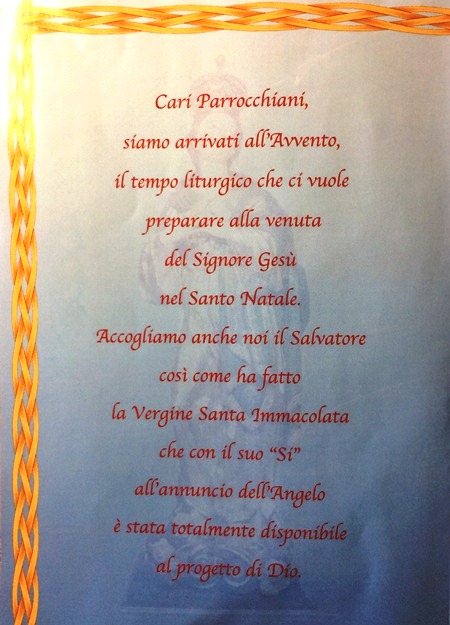 Programma Festa dell'Immacolata 2017 a San Giovanni Galermo - Catania.
