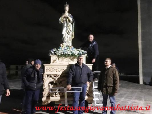 07/12/2018. I Confrati del Battista insieme a Maria Immacolata.