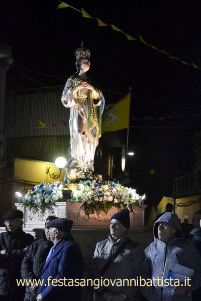08/12/2018. A destra Pippo Di Mariano il Presidente del Comitato dei Festeggiamenti in onore della Madonna.