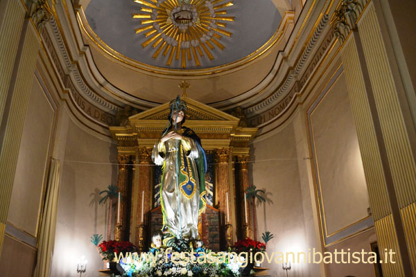 08/12/2018. Rientro nella bellissima Chiesa Madre di San Giovanni Galermo e il saluto della Madonna alla Comunità di San Giovanni Galermo.