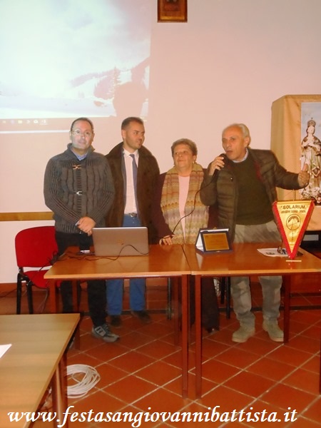 30/11/2018. Da sinistra Mauro Rapisarda (Relatore) il Presidente della Municipalità Avv.Erio Buceti, la Prof.ssa Agata Marletta e l'Organizzatore della festa in onore di Maria, Pippo Di Mariano.