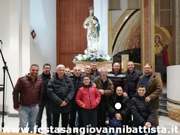 07/12/2019. I Confrati del Battista assieme a Maria Immacolata.