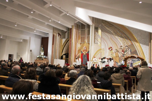 08/12/2019. Si conclude la S.Messa delle ore 18:00 e ci si prepara per la processione per le vie del Quartiere.