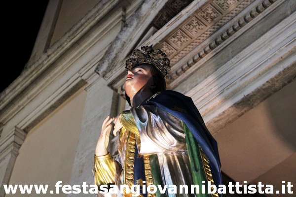 08/12/2019. Particolare del volto della statua dell'Immacolata.