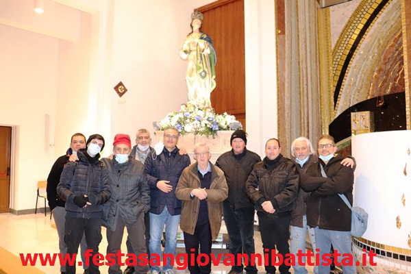 07/12/2020. I Confrati del Battista assieme a Maria Immacolata.
