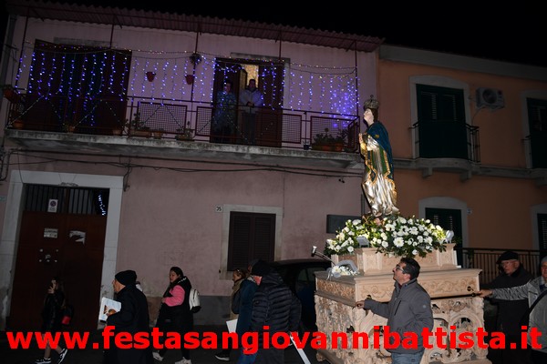 08/12/2023. Devota processione del simulacro dell'Immacolata per le vie del quartiere.