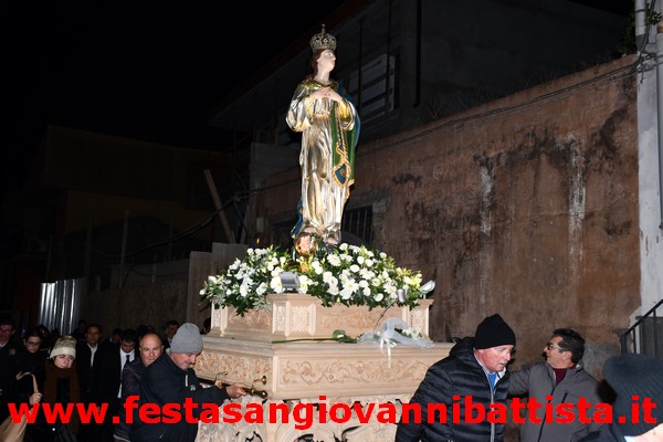 08/12/2023. Devota processione del simulacro dell'Immacolata per le vie del quartiere.