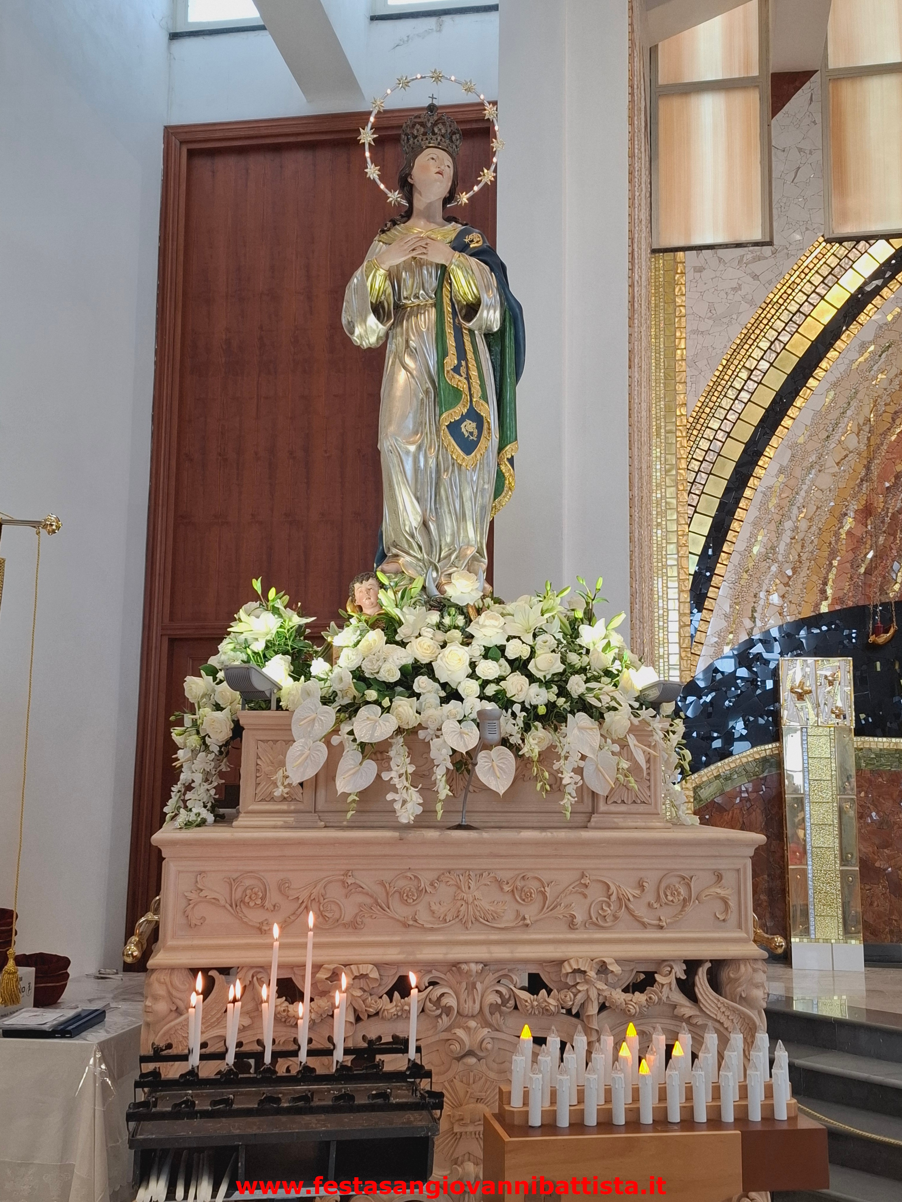 08/12/2024. Particolare del simulacro di Maria Immacolata.