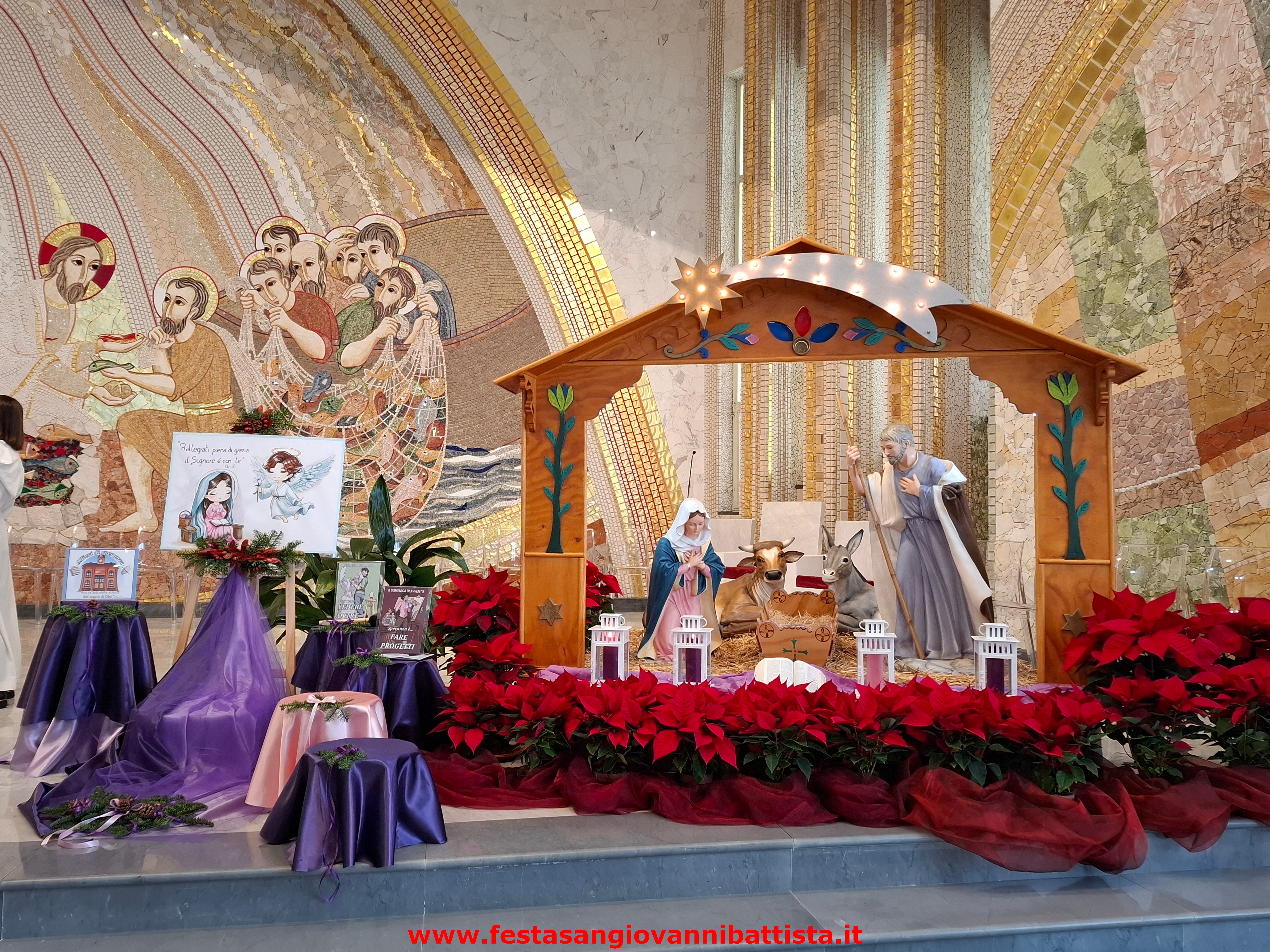 08/12/2024. Il bellissimo presepe allestito sull'altare della nuova Chiesa SS.Zaccaria ed Elisabetta.