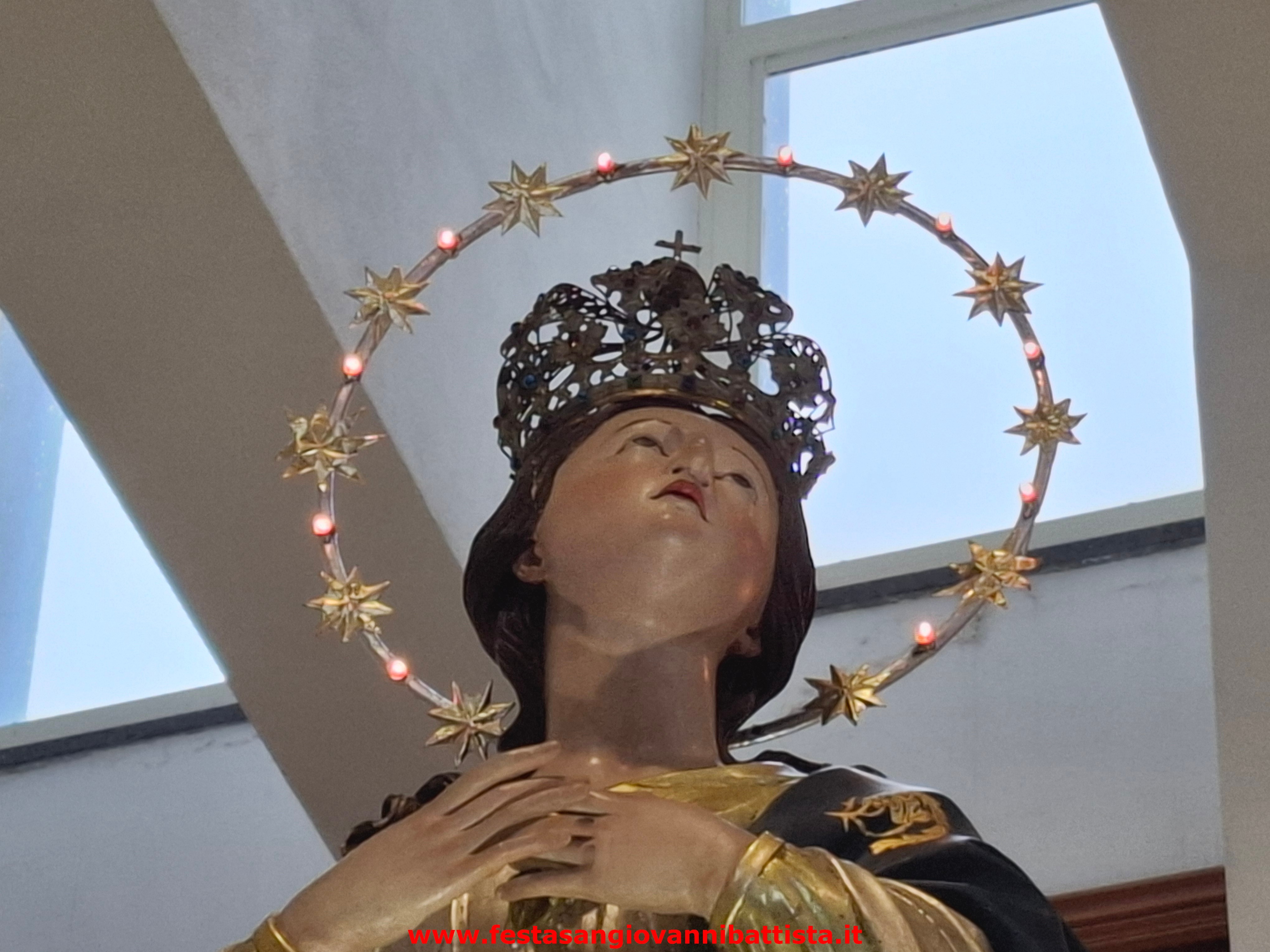 08/12/2024. Particolare del volto dell'Immacolata.
