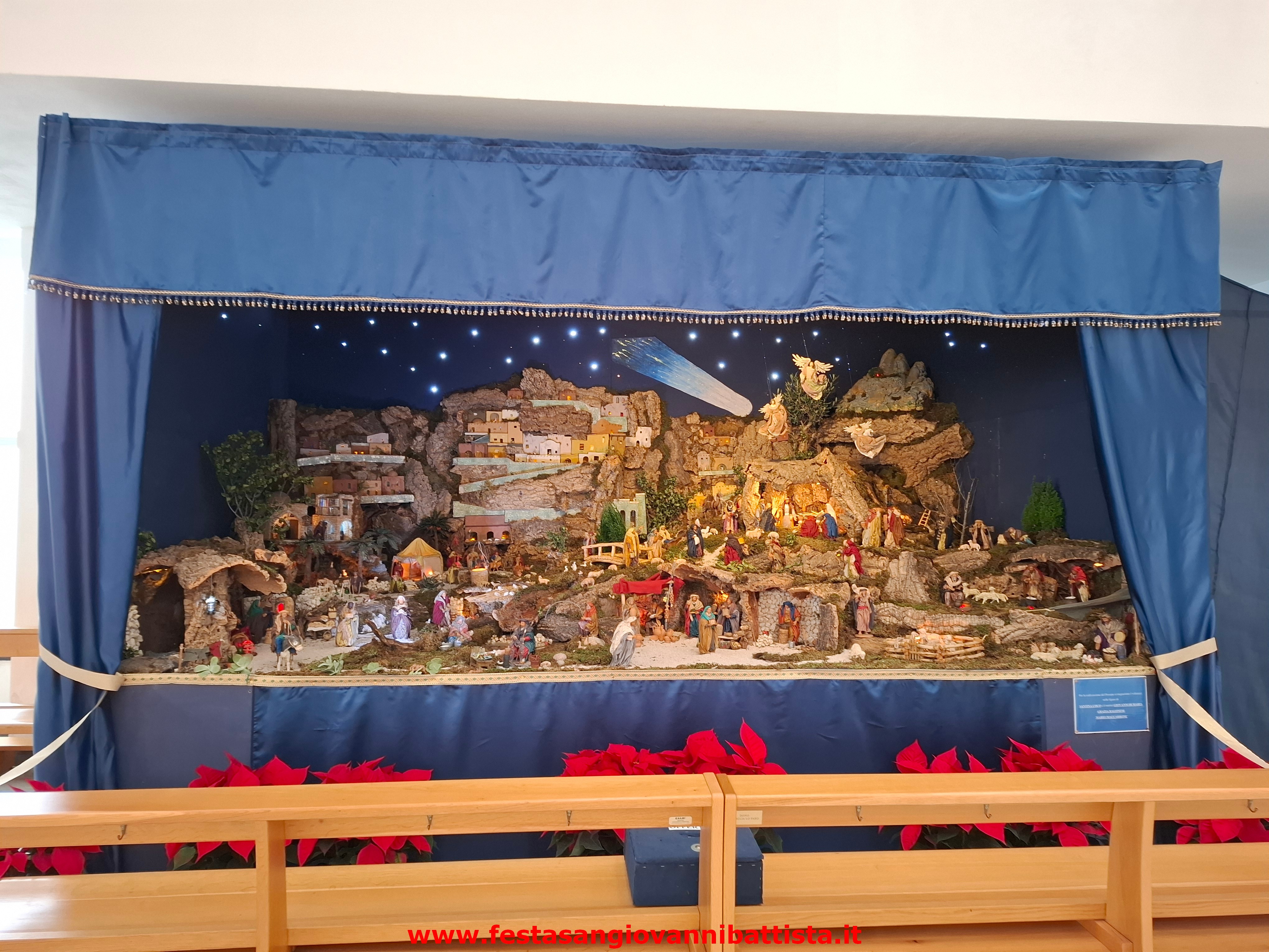 08/12/2024. L'inaugurazione del presepe in fondo alla chiesa dei SS.Zaccaria ed Elisabetta.