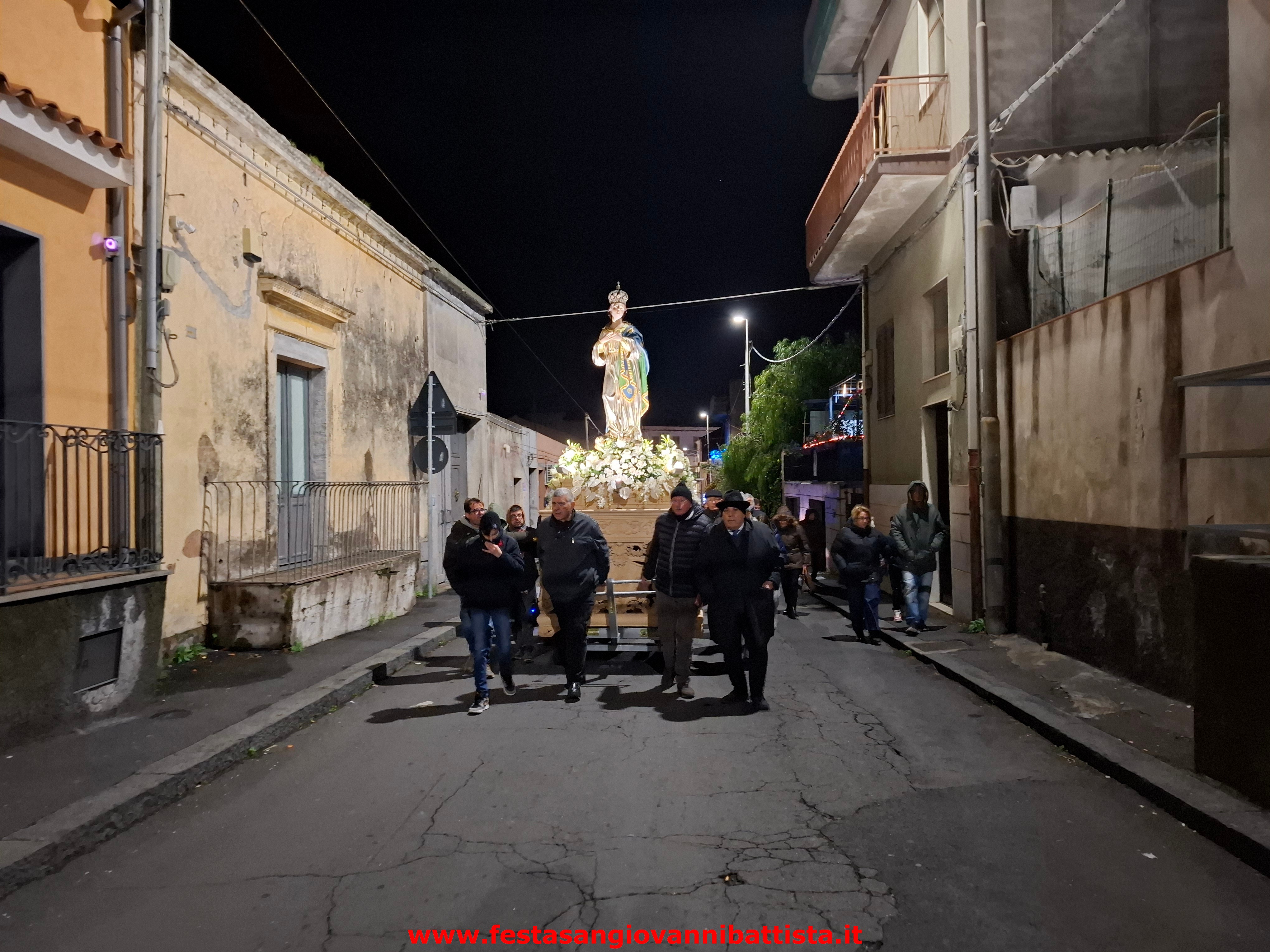 08/12/2024. Il simulacro dell'Immacolata davanti alla sua storica chiesetta, la Chiesetta dell'Immacolata.
