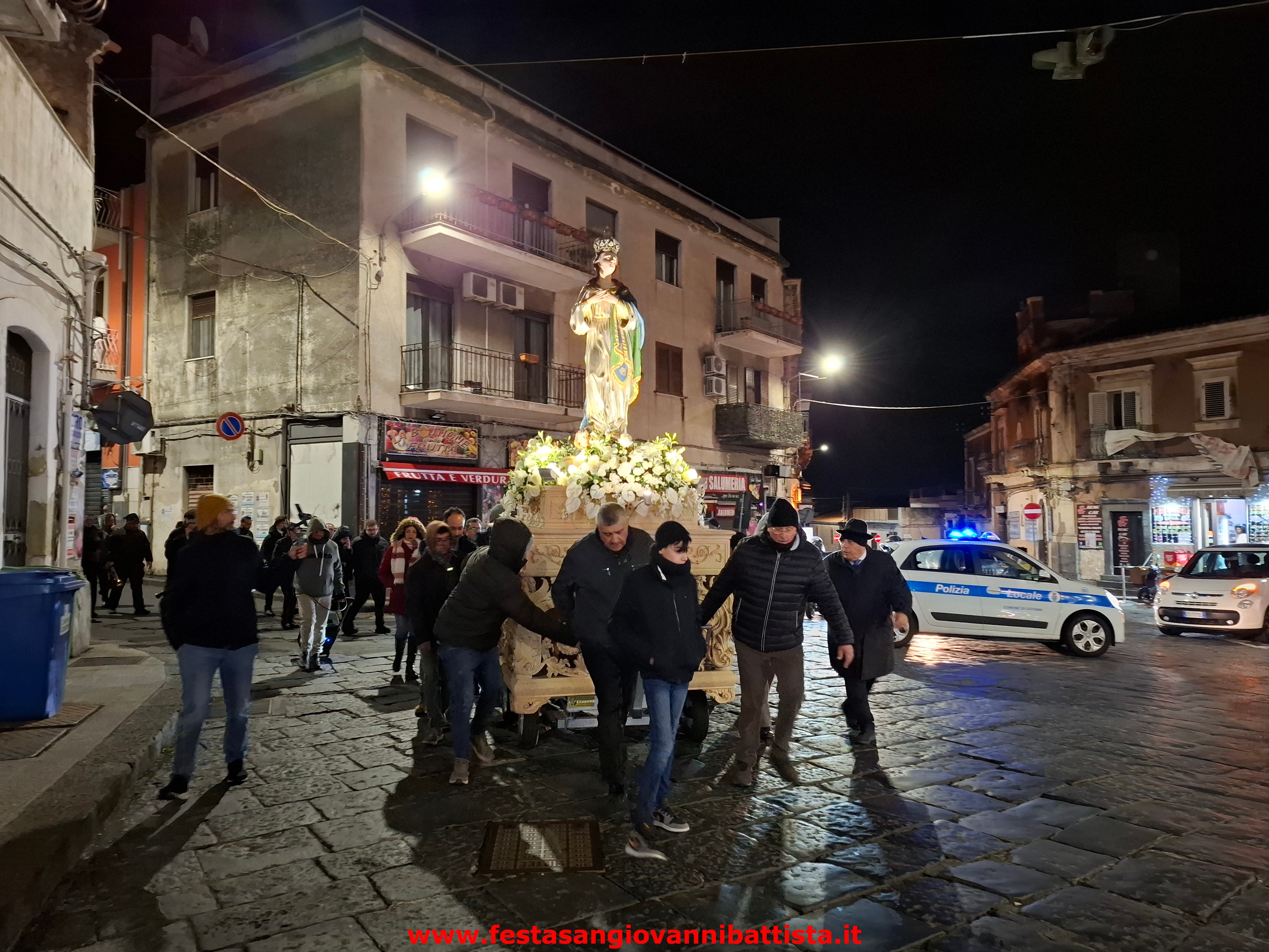 08/12/2024. Devota processione dell'Immacolata per le vie del quartiere.