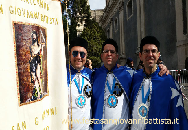 03/02/2015. Alcuni giovani Confrati della confraternita San Giovanni Battista in processione.