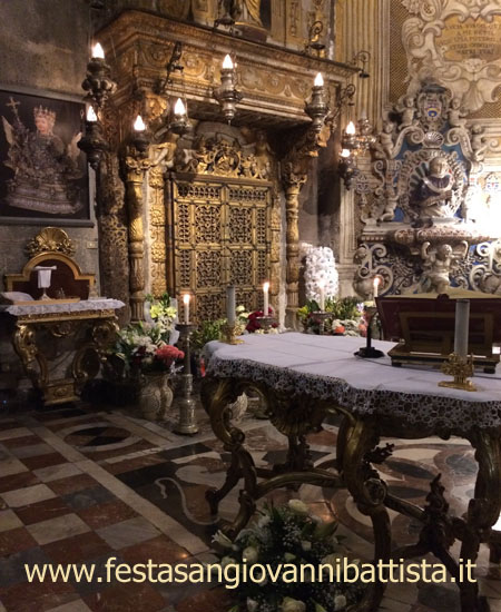 08/02/2016. La cappelletta dove viene custodito il busto reliquiario di Sant'Agata.