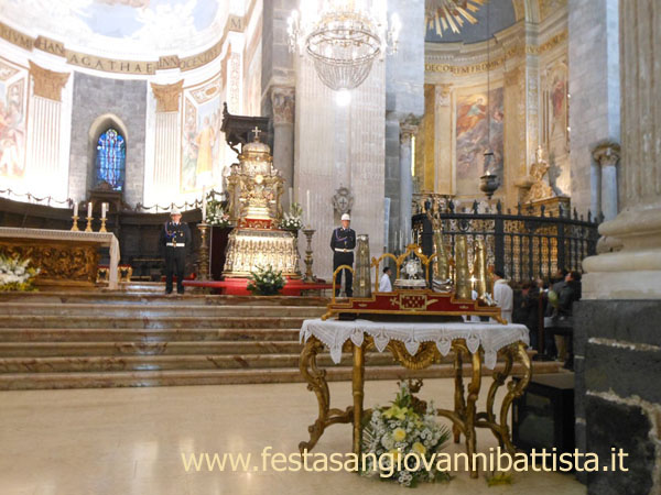 05/02/2016. Il busto reliquiario di Sant'Agata nella Cattedrale di Catania.