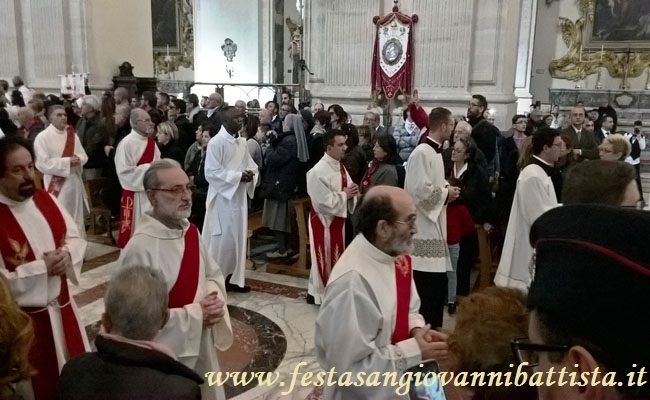 03/02/2017. La processione dei Diaconi e dei parroci della Diocesi di Catania.