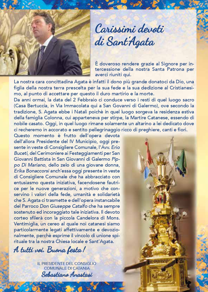 02/02/2024. Alcuni momenti della celebrazione annuale in onore di Sant'Agata in San Giovanni di Galermo.
