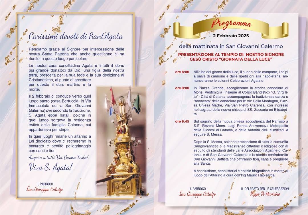 Oggi la nostra comunità parrocchiale ha reso omaggio alla vergine e martire Agata.