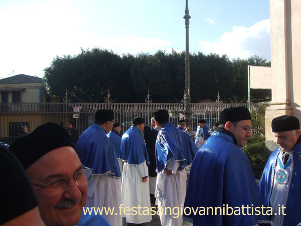 28/02/2015. Un gruppo di confrati appartenenti alla Confraternita San Giovanni Battista.