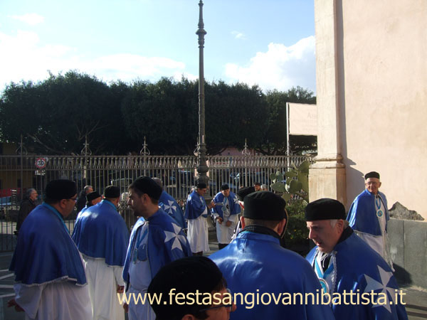 28/02/2015. Un gruppo di confrati appartenenti alla Confraternita San Giovanni Battista.