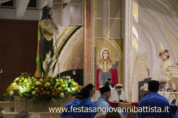 01/03/2015. Particolare della statua del Battista.