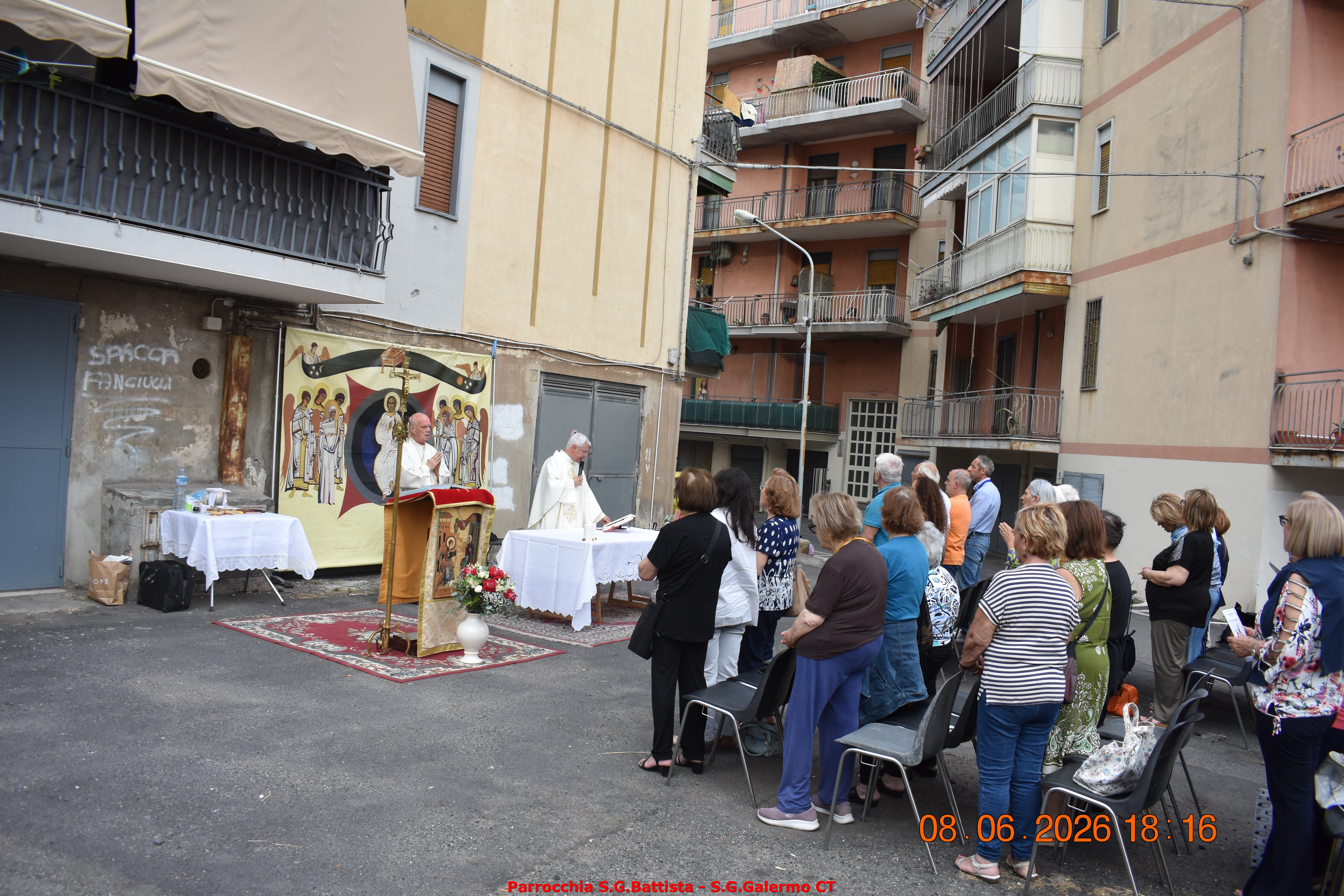 08/06/2026. Ore 18:15. Santo Rosario, Coroncina al Santo Patrono e Santa Messa in via Madonna della Via (vicino Largo Lilibeo).