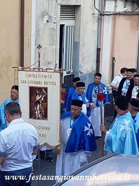 25/06/2017. San Giovanni Montebello. Lo stendardo della Confraternita San Giovanni Battista.