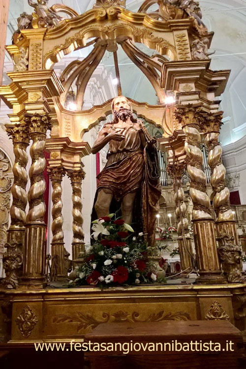 27/08/2017. Il venerato simulacro di San Giovanni Battista.