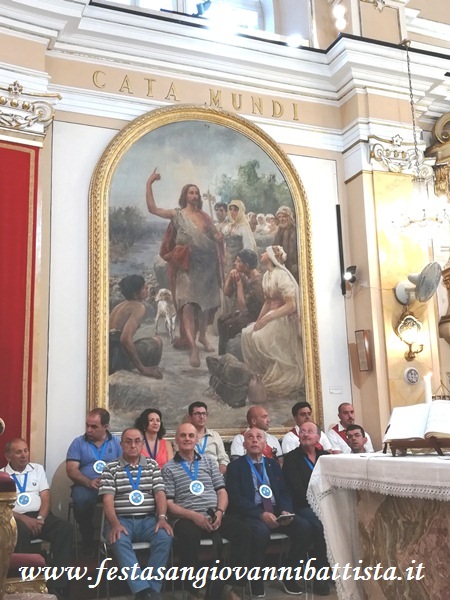 17/06/2018. I Confrati del 'Battista' in preghiera.