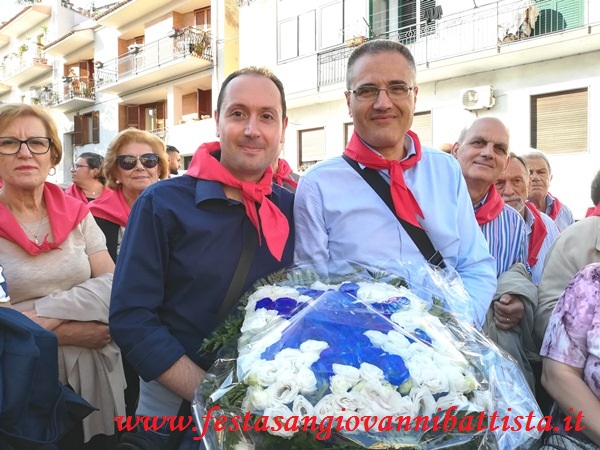 25/06/2018. Il Sig. Orazio Gangemi Governatore della Confraternita San Giovanni Battista di San Giovanni Galermo assieme al primo Assistente.
