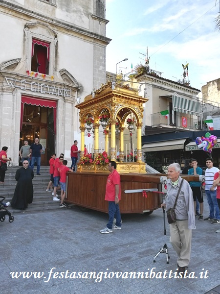 25/06/2018. Particolare del Fercolo di San Giovanni Battista di Acitrezza.
