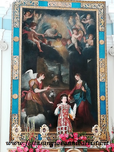 10/08/2018. Particolare della bellissima statua di San Lorenzo festeggiato a S.Agata Li Battiati (CT).