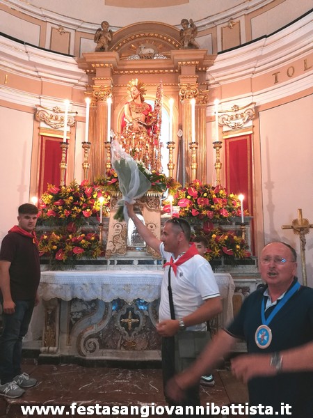 25/06/2019. Alcune fasi dell'omaggio floreale a San Giovanni Battista.