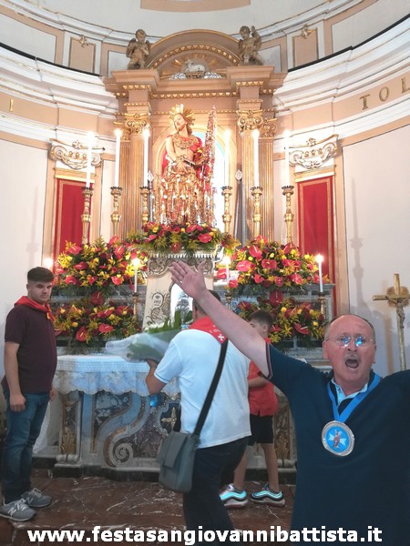 25/06/2019. Alcune fasi dell'omaggio floreale a San Giovanni Battista.