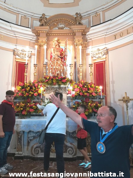 25/06/2019. Alcune fasi dell'omaggio floreale a San Giovanni Battista.