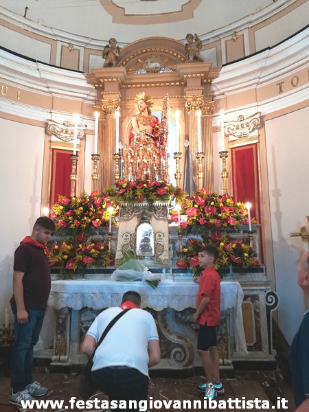25/06/2019. Alcune fasi dell'omaggio floreale a San Giovanni Battista.