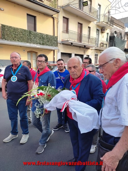 25/06/2023. Alcune fasi dell'omaggio floreale a San Giovanni Battista.