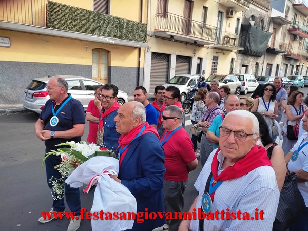 25/06/2023. Alcune fasi dell'omaggio floreale a San Giovanni Battista.